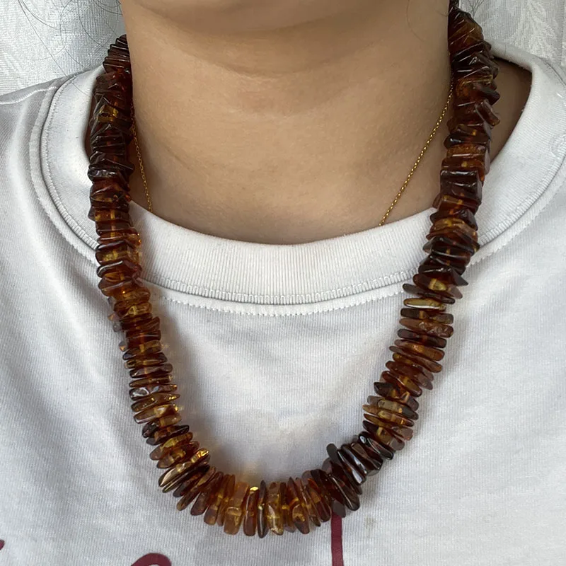 Yoowei Halskette aus 100 % Naturbernstein als Geschenk, europäische baltische Original-Medizinperlen, wunderschöner, einzigartiger Heilschmuck-Lieferant – Detail 1