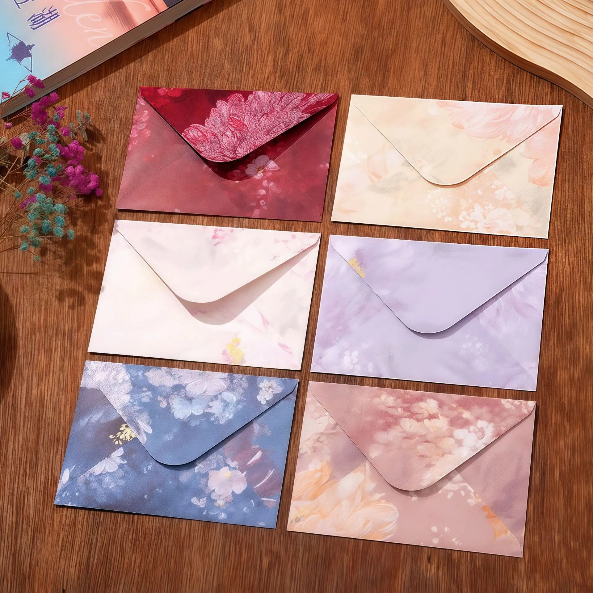 20pcs Spring Clouds & Dreams Invitation Set - High-Value Creative Vintage Envelope with Aesthetic Chinese Style, Perfect for Wed