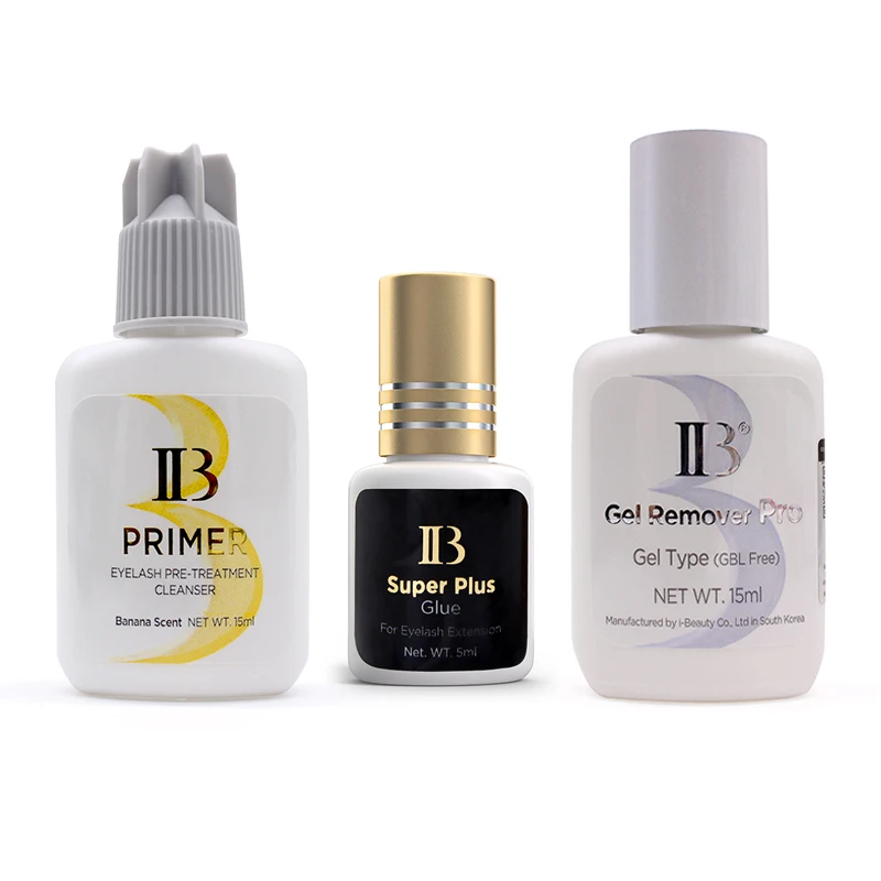 

3 Bottles IBeauty Ultra Super Plus Eyelash Extension Glue Green Cap Golden 5ml Supplies Adhesive Korea Primer Remover GBL Free