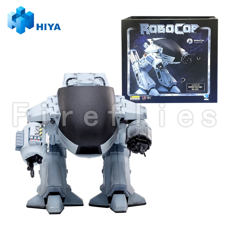 1/18 HIYA 4-calowa figurka Exquisite Mini Series RoboCop ED-209 Battle Damaged Anime Model Zabawka