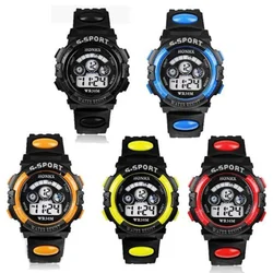 Children Luminous Sport Watches Silicone Strap Waterproof LED Digital Watch for Kid Children Student Girl Boy Wristwatch Clock