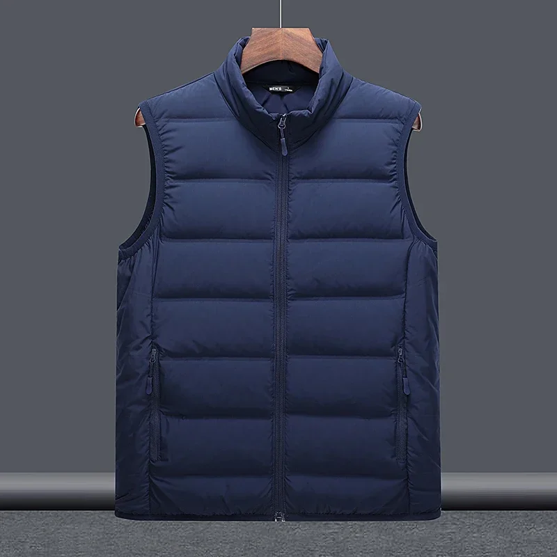 Unisex Golf Breathable Casual Down Vest Lightweight Warm Stand Collar Golf Course Sports Winter Casual Gilet Vest