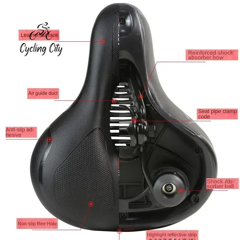 Mountainous Bicycle Saddle Reflective Bicycle Seat Road Seat Hollowed Out Cycling Equipment Bicycle Seat Cushion Carbon Saddle