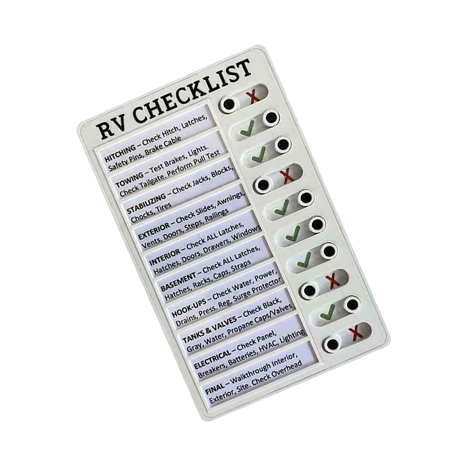 As tarefas portáteis placa de memorando rv checklist pp checklist board com slider portátil destacável placa de mensagem sentem crianças confortáveis