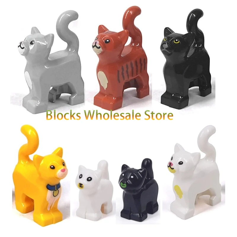 MOC Stad Dier Bouwsteen Model Karakter Boerderij Accessoires Gans Varken Hond Orang-oetan Cheetah Shark Dierentuin Baksteen Speelgoed Geschenken