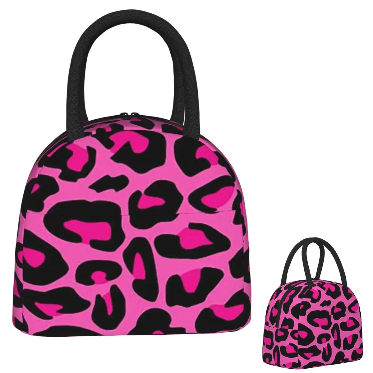 Leopard Cheetah Seamless Pattern Animal Skin Print Spots Insulated Lunch Bag for Women ChildrenThermal Lunch Box Tote