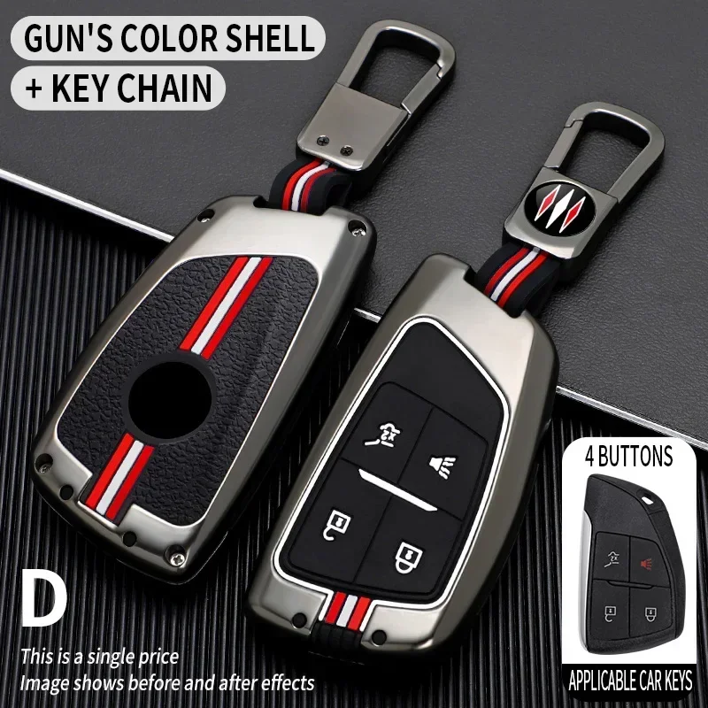 

Metal Car Key Cover Fob Case Shell for GMC Yukon for Buick ENVISION S Plus Avenir for Chevrolet Tahoe Suburban 2021 2022 2023