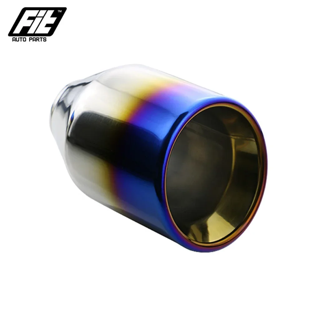 

Burnt Blue Exhaust Tip 51mm Inlet 102mm Outlet Universal Car Stainless Steel Slant Rolled Muffler End Pipe Fast Shipping