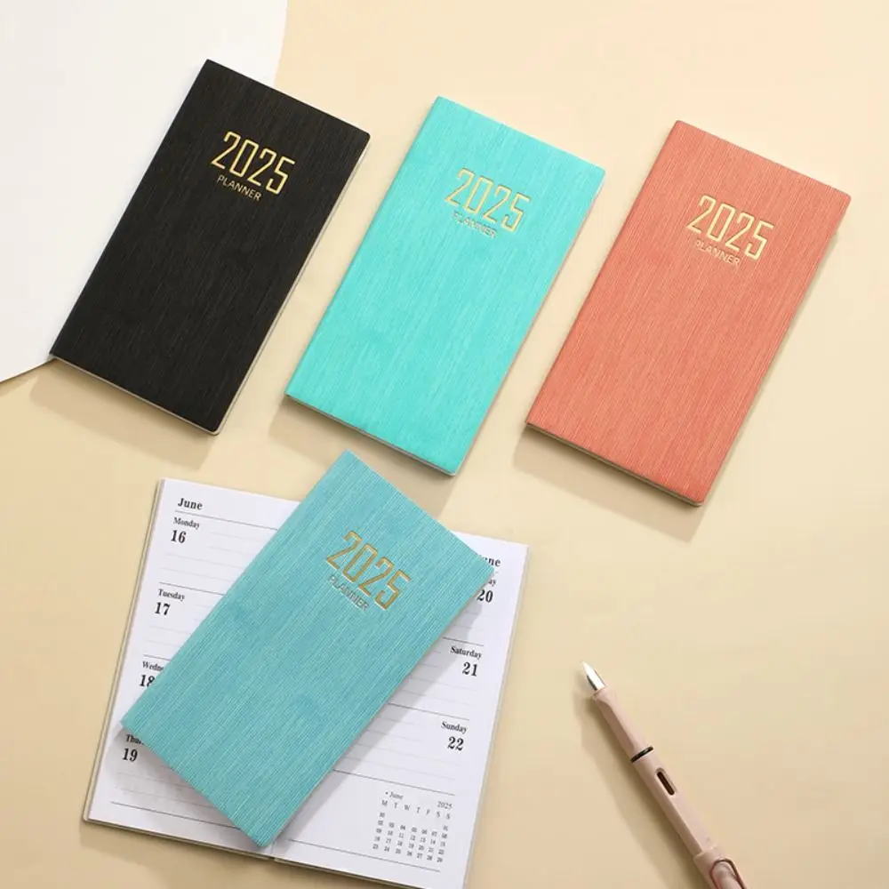 A6 2025 Agenda Book Portable with Calendar Pocket Diary Weekly Planner Notebooks Students