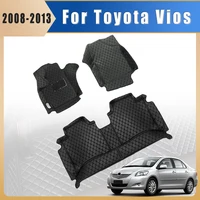 Alfombrillas para el suelo del coche, alfombras para maletero para Toyota Vios 2013 2012 2011 2010 2009 2008, accesorios personalizados para automóviles, estilo protector impermeable