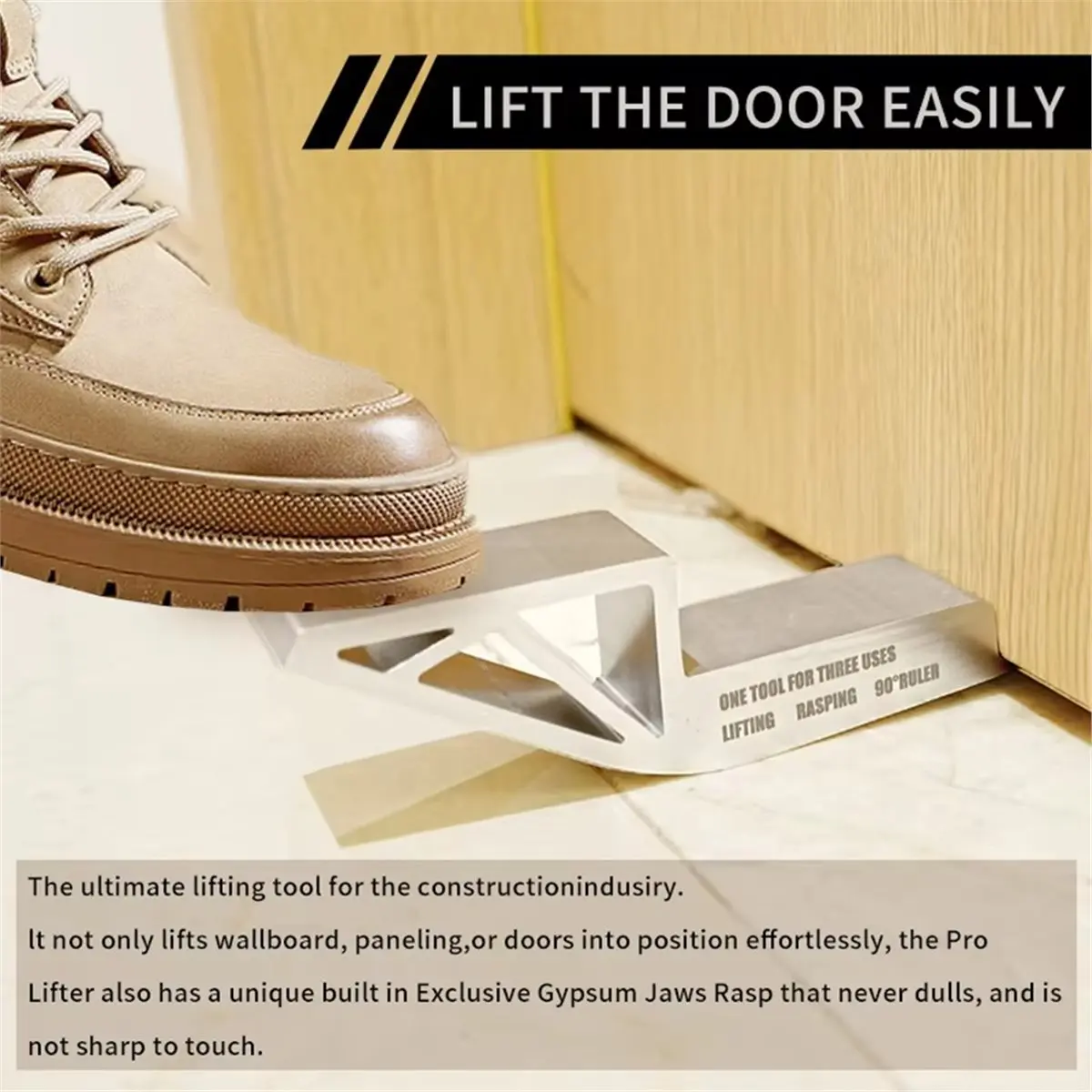 New Door Lifter Multi-Functional Lifter Prying Tool Rasp Drywall Plaster Sheet Lift Equipment Household Tools