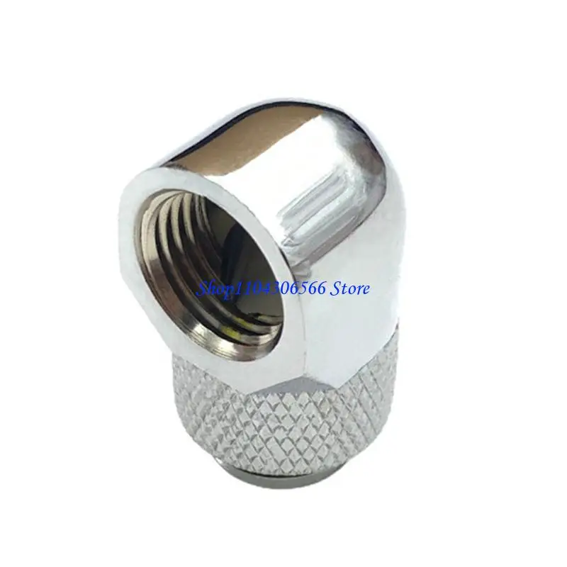 02DD High Pressure Resistance Leak Proof Water Cooling Rotatable 90 Degree Flats Adapters Metal Material