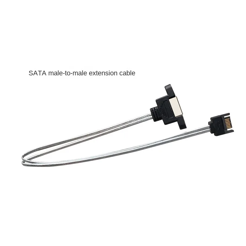 Cable de datos extendido Sata 3,0 macho a macho de 7 pines con orificios de tornillo, montaje de cableado externo de 30cm