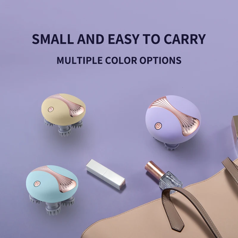 Electric Head Scalp Massager Machine Waterproof Handheld Head Vibration Scalp Massager