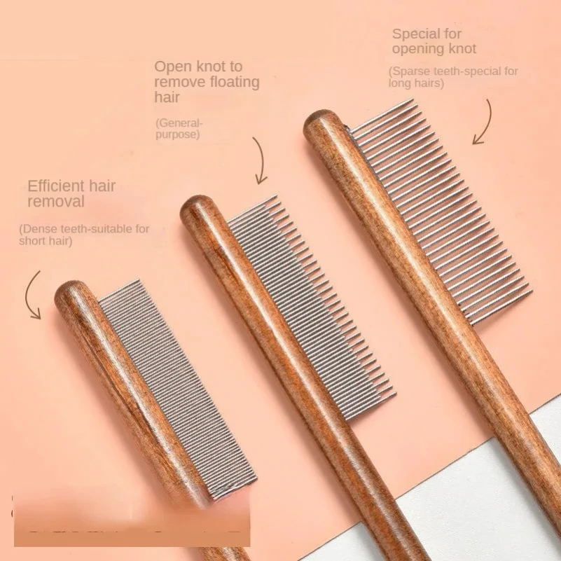 

Stainless Steel Comb Pets Dogs and Short-haired Pets Dog Dull Long Hair Pet Applicable to Lice Tools Puppy Things for Dogs Brush