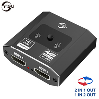 HDMI-Compatible Splitter 4K Switch KVM Bi-Direction 1x2/2x1 HDMI-compatible Switcher 2 in1 Out for PS4/3 TV Box Switcher Adapter