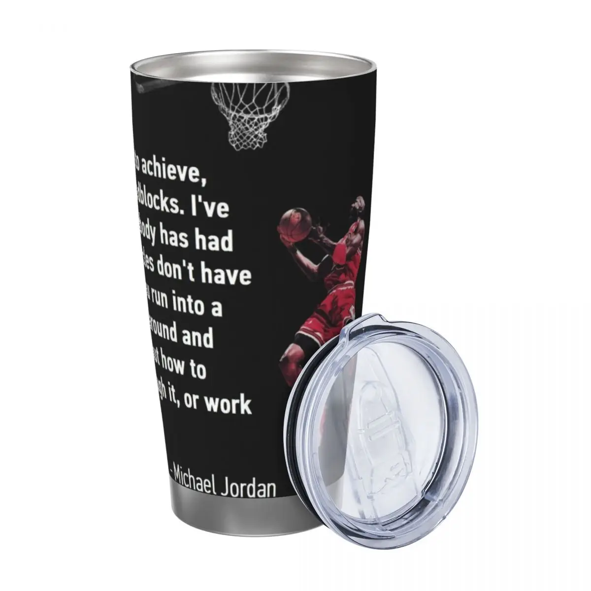 Michael-Jordan 23 20oz Cup Large Capacity Car Mug Leak-proof Juice Coffee Cup Food Grade