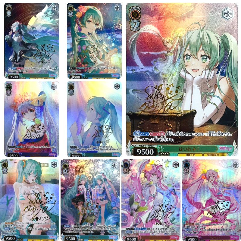 Weiss Schwarz Hatsune Miku Fai da te fatto in casa Texture abbronzante Bellezza Loli Collezione di carte Regalo di compleanno di Natale Gioco Giocattoli