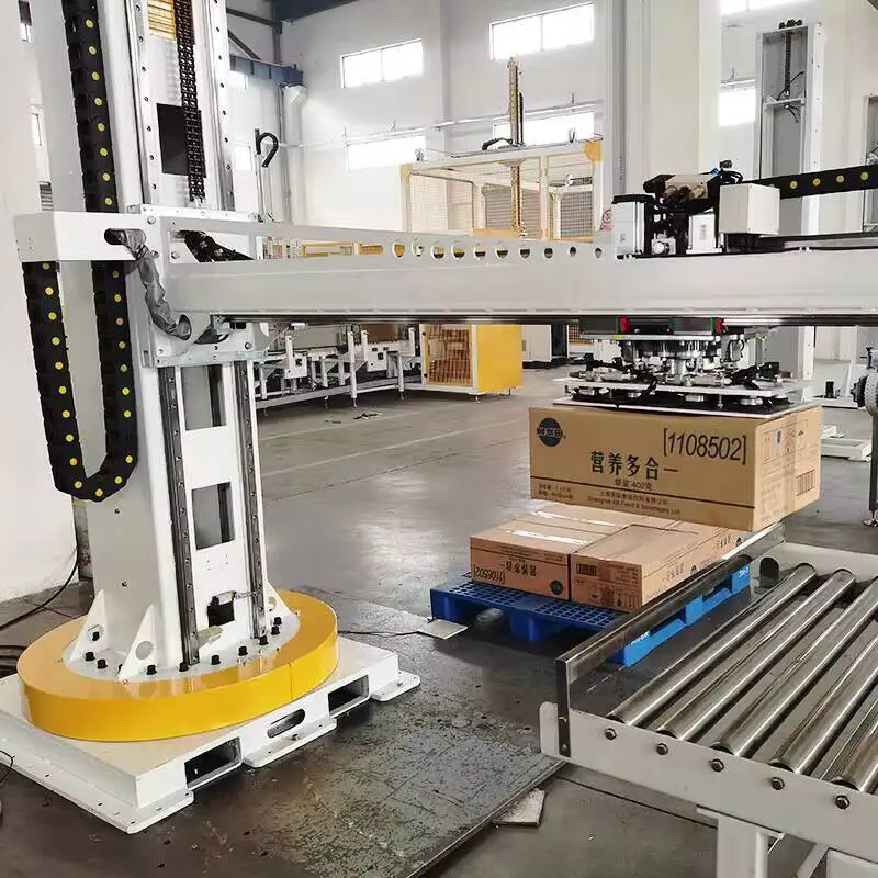 Cartons Zhengxia Automatic Robot Palletizer Machine Palletizing Packaging Line Stacking Cement Bags Palletizer Robot Stacker