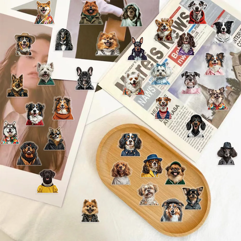 50pcs Transparent Dog PET Cartoon Graffiti Stickers DIY Phone Laptop Notebook Suitcase Waterproof Sticker Kids Toy Gifts