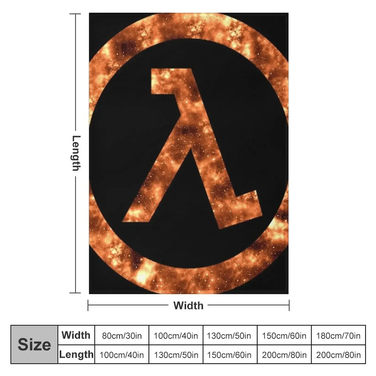 Half-Life - Lambda Logo (Galaxy Design) Throw Blanket Thermal Luxury Thicken wednesday Blankets