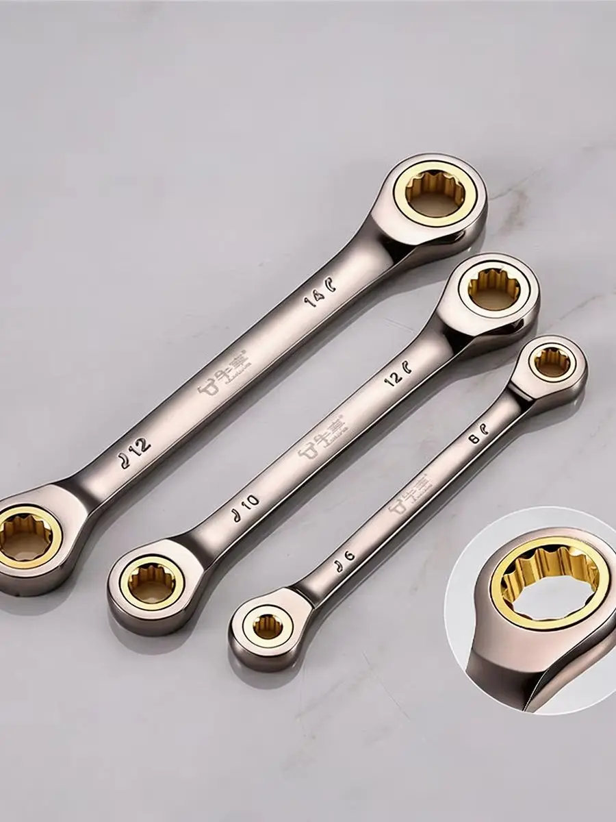 AliExpress NIUXIANG 6-14mm Double Head Ring Ratchet Wrench Dual-use Fast Plum Blossom Ratchet Spanner for Bicycle Motorcycle Car Repair Tools