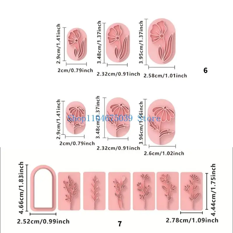 قوالب أوراق الطين سهلة الاستخدام 5asd مع أسطح مضادة للالتصاق لصناعة قوالب الطين للمشروعات الإبداعية وصنع الهدايا #6