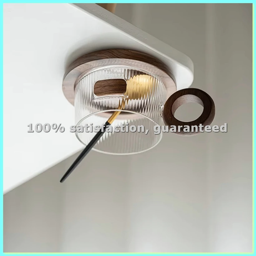 

Набор стеклянных чашек для кофе и чая с ложкой и деревянной подставкой, простые домашние стаканы для молока и воды - ABLA