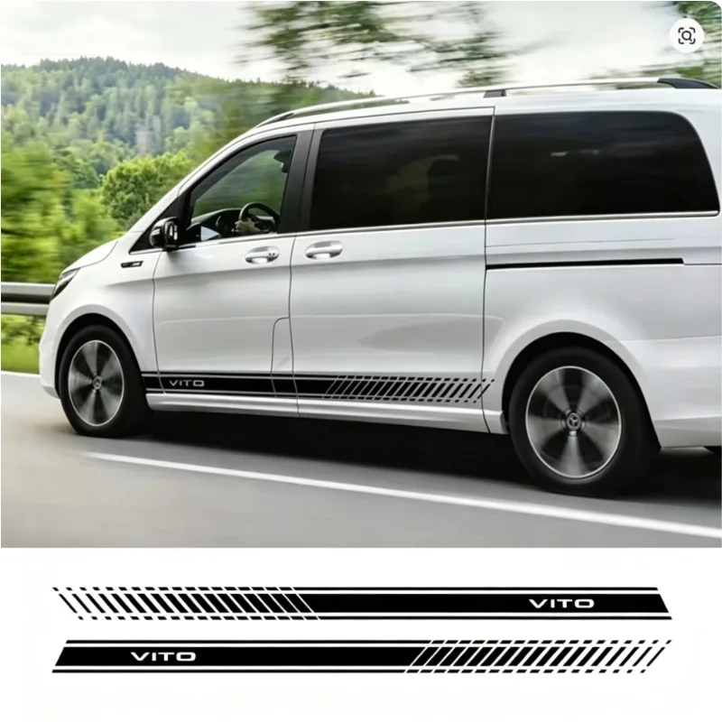 2PCS Car Stickers For Mercedes Benz Vito V Class Viano W447 V260 W639 W638 Marco Polo Camper Van Tuning Accessories Vinyl Decals