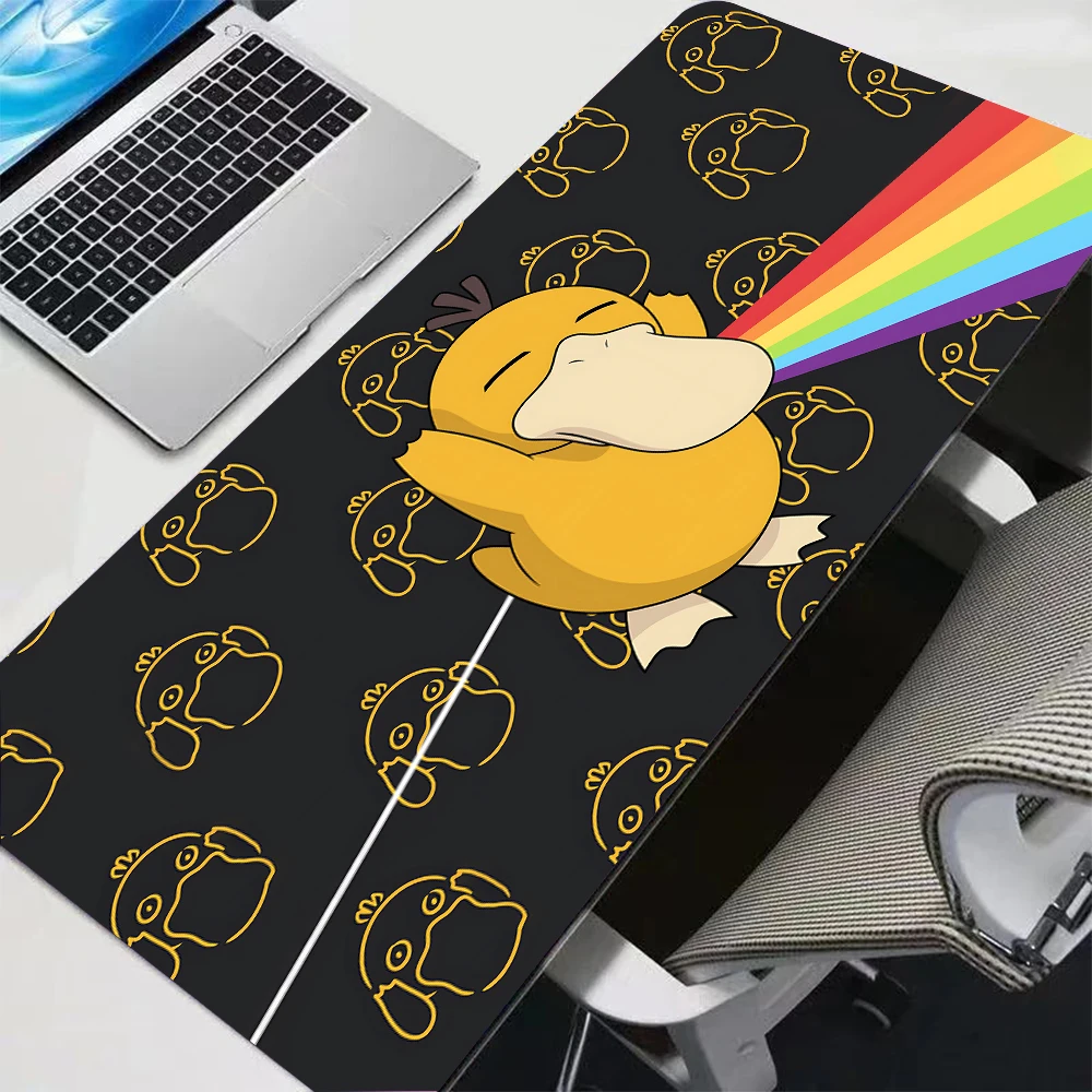 Pokemon Psyduck Gaming Mouse Pad Large XXL Desk Mat Cartoon Mousepad Anti-Slip Waterproof Keyboard Mat for Gamer Office Desktop