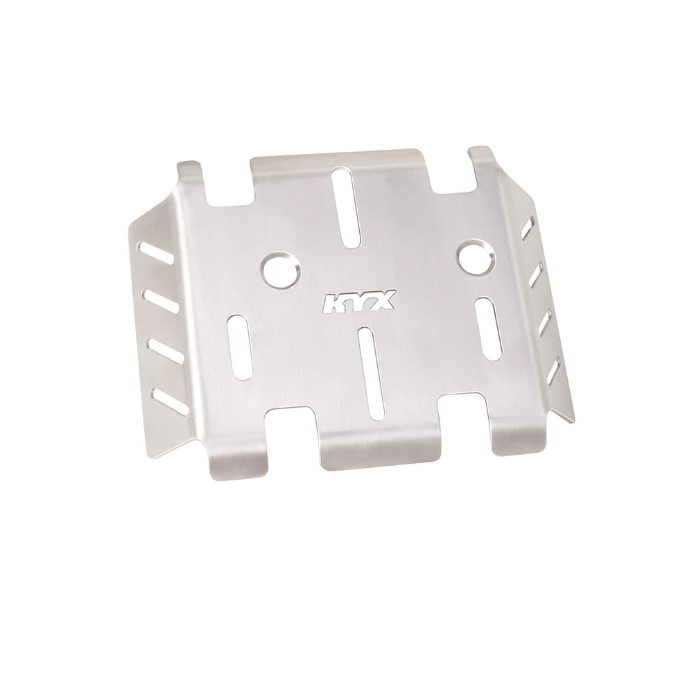 KYX Racing Stainless Steel Center Chassis Guard Skid Plate Guard Axle Armor Upgrades Parts for 1/7 RC Crawler RLAARLO MK07