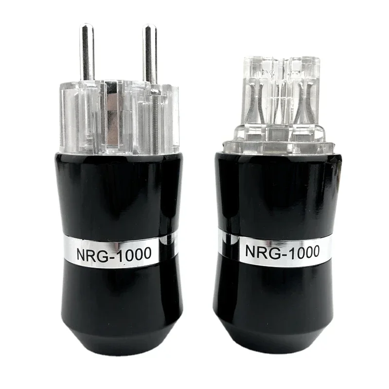 NRG-1000 Cold-welded Palladium Over Platinum Plated Silver US/EU Power Plug HiFi Audio AC Power Plug IEC power plug Connector