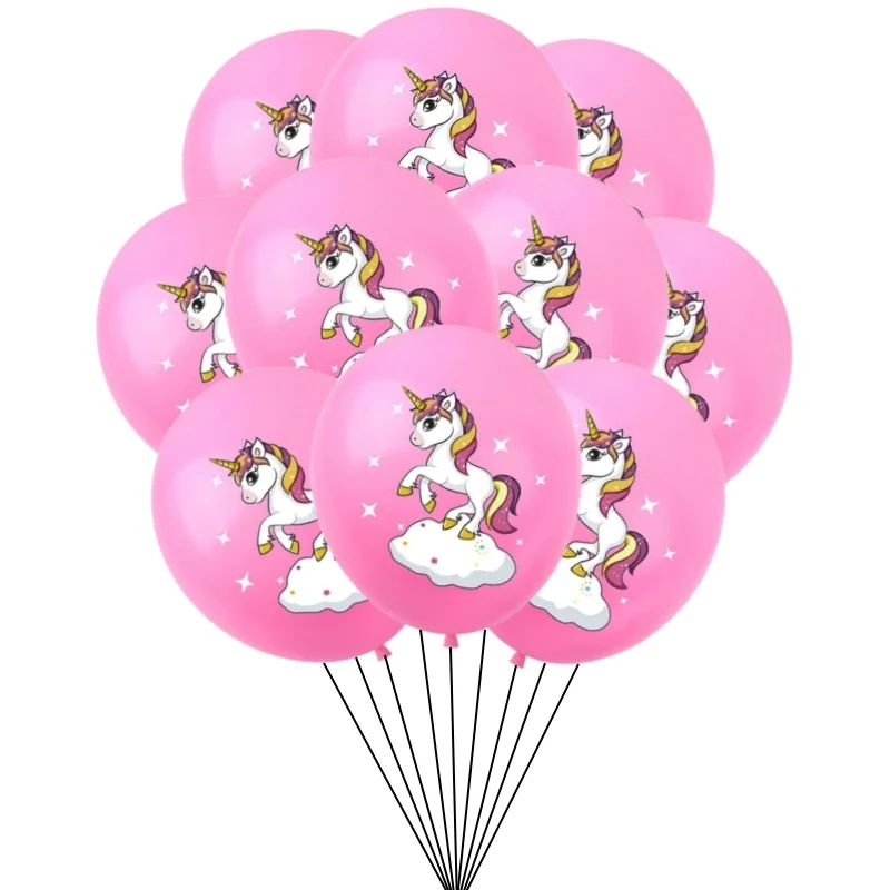 10/30Pcs Einhorn Party Luftballons Geburtstag Ballon Einhorn Dekoration Latex Ballon Geburtstag Party Dekoration Luftballons Kinder – Detail 3
