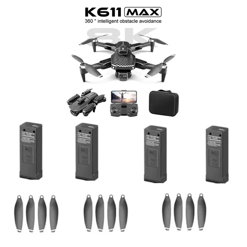 

K611 MAX Drone Battery 3.7V 1800Mah Battery/Propeller/USB For K611max RC Drone Original Accessories K611 MAX RC Dron Battery