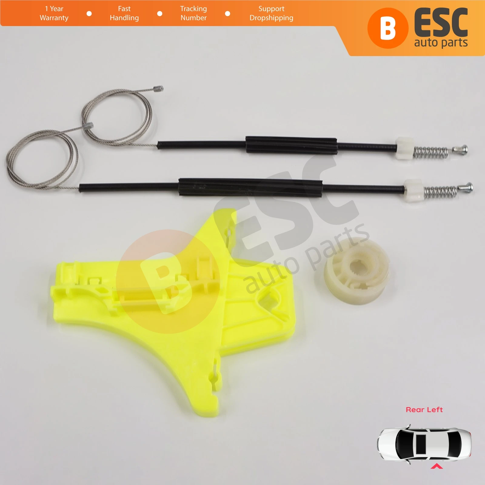 EWR5485 Electric Window Regulator Repair Kit Rear Left for VW Golf MK7 5G 2012-2021 5-Door 5G1 BE1 BE2 BQ1 BA5 BV5 5G4839461