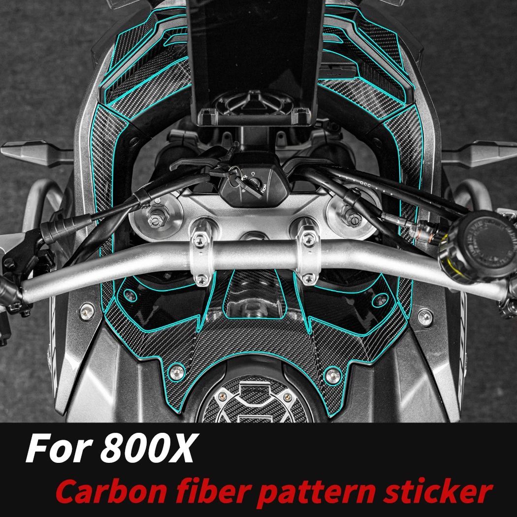 Suitable for Kove 800X 5D 3D Textured Carbon Fiber Full Body Film Long-Lasting Anti-Wear Waterproof Anti-Scratch Mod Kits