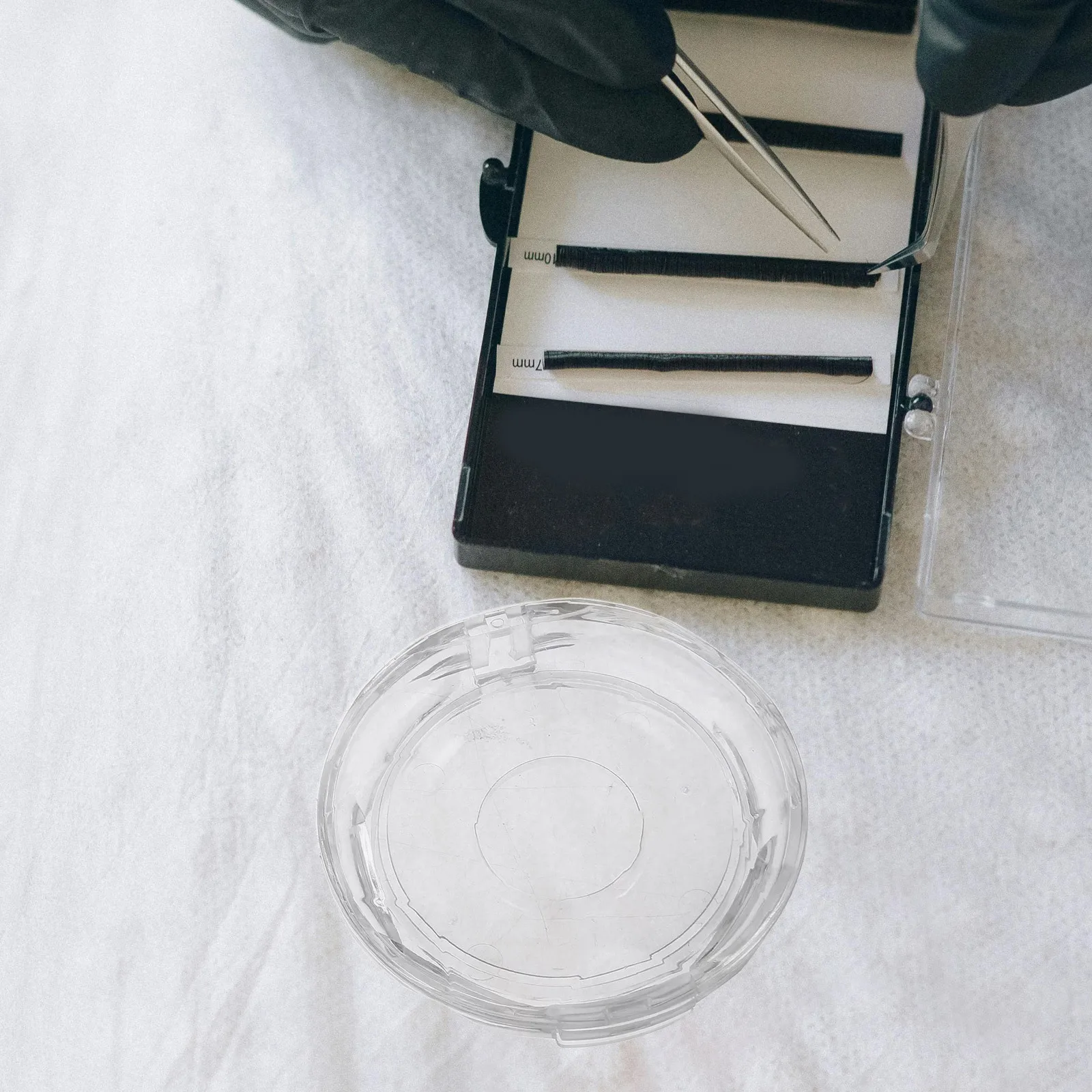 10 pçs caixa de armazenamento de cílios redondo caso de embalagem de chicote organizador vazio suporte de viagem de plástico recipiente de chicote de olho