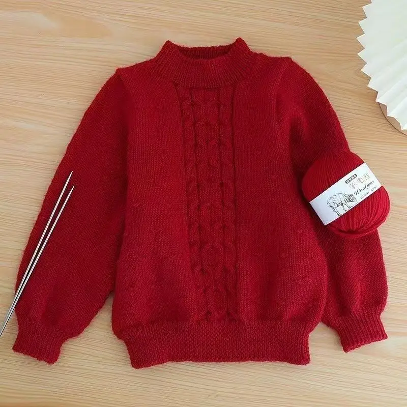 

4 Strands Wool Thread,50g Medium Coarse Wool Thread,Acrylic Blended Hand-woven Yarn,No Fading,No Hair Loss,Soft Skin-friendly