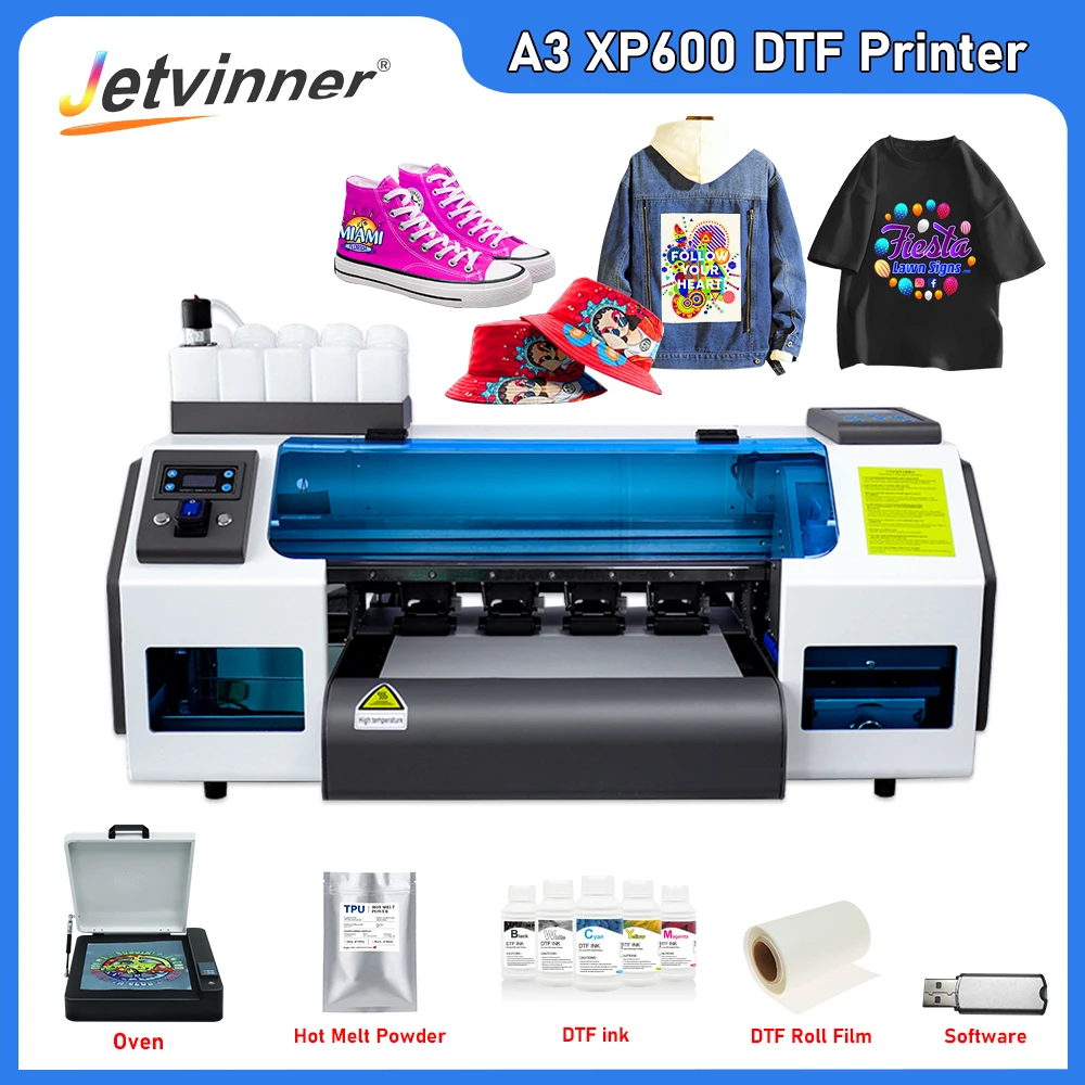 A3 DTF Printer Directly to Film Transfer Printer For all Textile t shirt printing machine XP600 impresora dtf For Shoes Bags