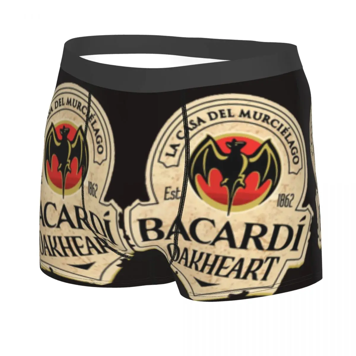 Authentic Bacardi Design Essential T-Shirt 1 Men Boxer Briefs Underpants Bacardi Highly Breathable Top Quality Birthday Gifts