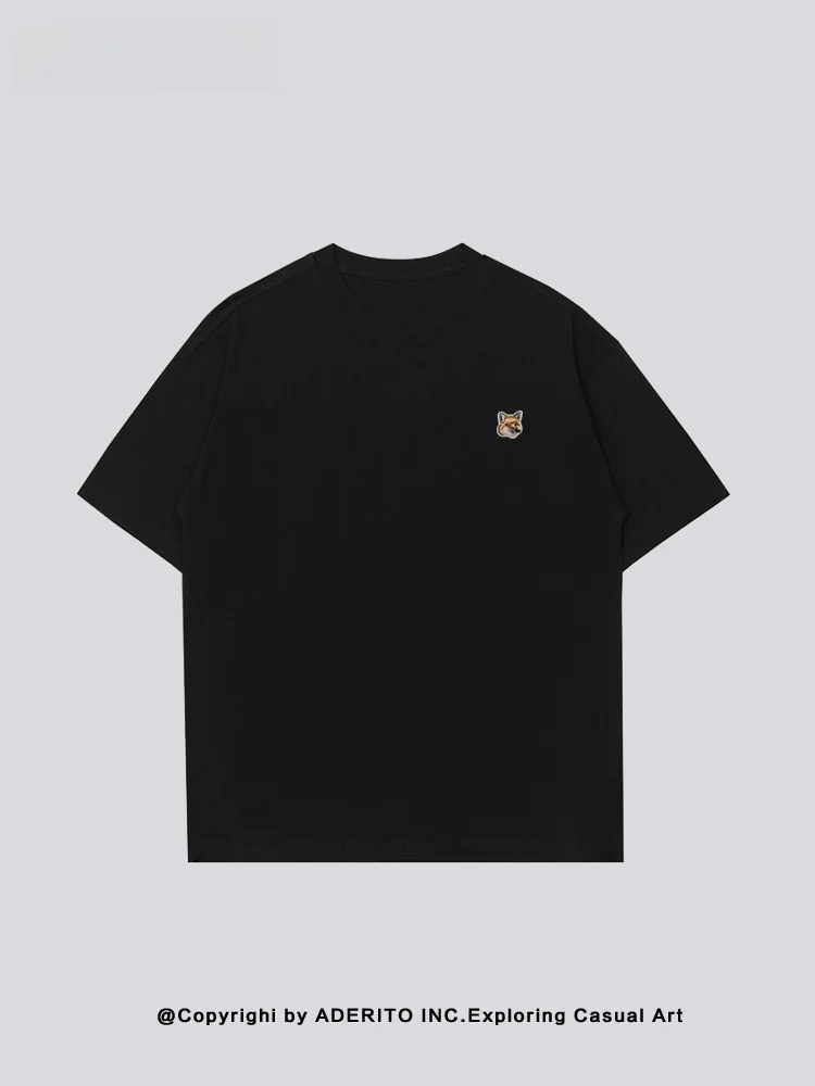 

Модная летняя футболка ITO Brand из дышащего трикотажа с вышивкой, простая, хлопковая, молодежная, повседневная, с круглым вырезом