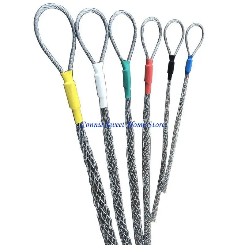 LXAF Cable Pulling Grip Sock Heavy Duty Mesh Puller Metal Galvanizing Pulling Grip Flexible Eye Mesh Rope Anti-rust