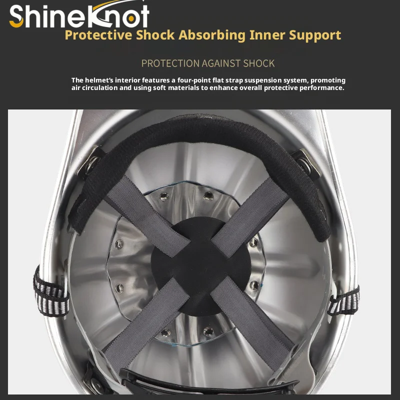 SHINEKNOT Aluminum Alloy Safety Helmet Export Aluminum Alloy Safety Helmet Protective Helmet Metal Aluminum Alloy Helmet