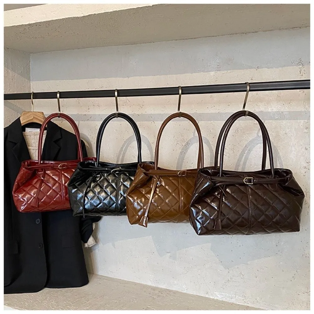 جديد النفط بو الجلود حقيبة يد سعة كبيرة متعددة الوظائف حقيبة كتف عادية حمل حقيبة العمل التسوق السفر