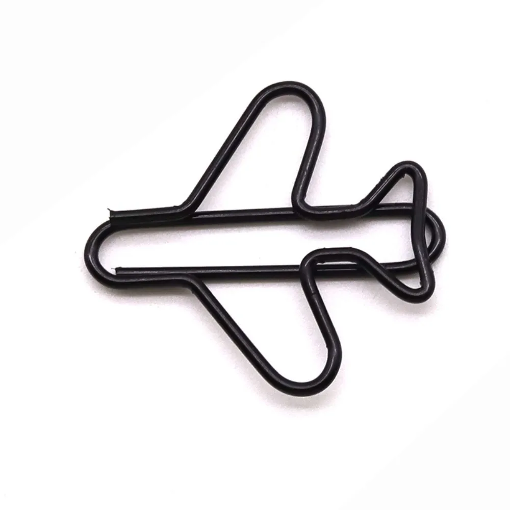10pcs Metal Memo Airplane Paper Clip Index Bookmark Airplane Shape Metal Paper Clips Clip-on Creative Creative Bookmark Clip