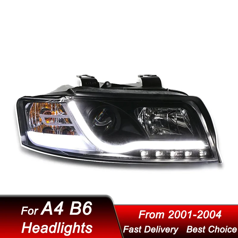 Car Headlights For Audi A4 B6 2001-2004 new style LED Headlamp Assembly Upgrade High Configure Projector Lens Accessories Kit