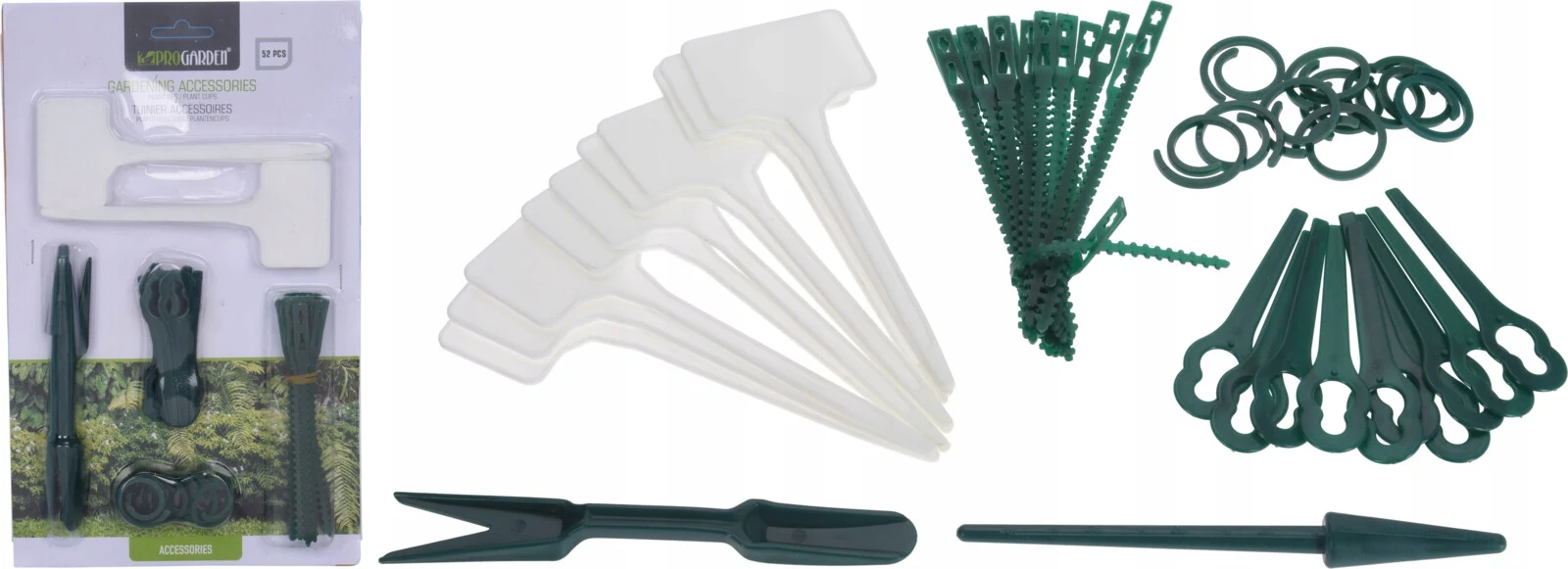 Tuinaccessoires borden hoofdbanden set 52 stuks