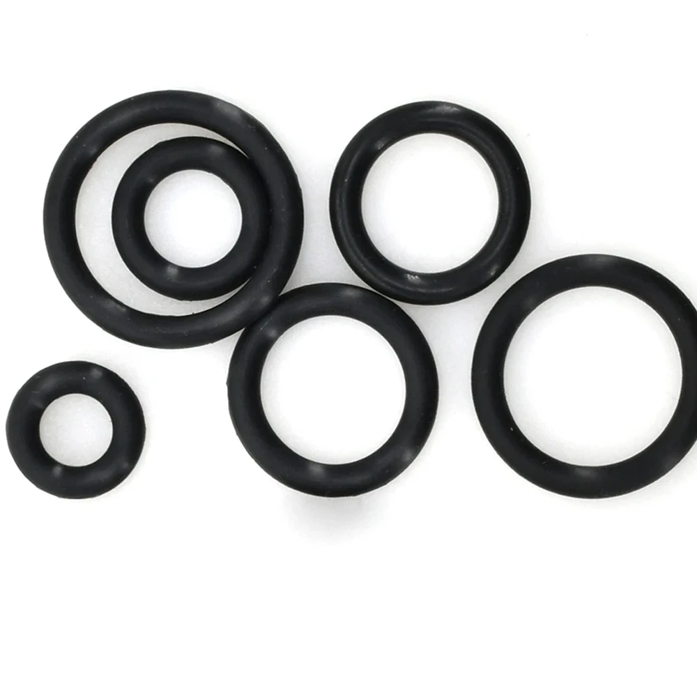 100-500pcs CS1mm OD4mm-50mm Black High Temperature Oring Gasket Washers VMQ O-ring silicone Insulated Sealing Thickness Rubber