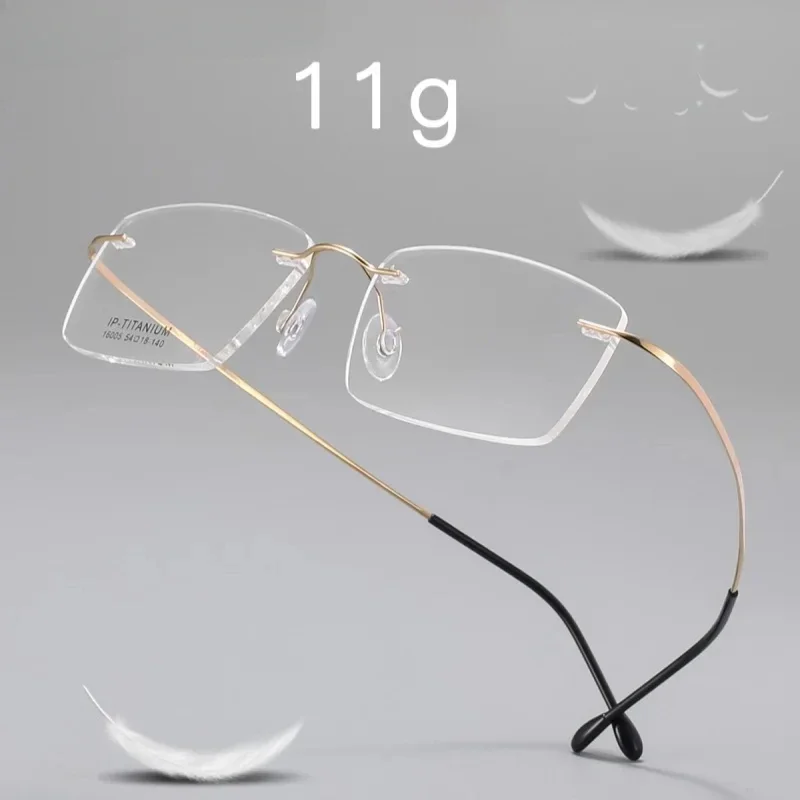 β-Titanium Transition Aviation Sunglasses Prescription Glasses Rimless Eyeglasses Men Myopia Multifocal Reading Eyewear Custom
