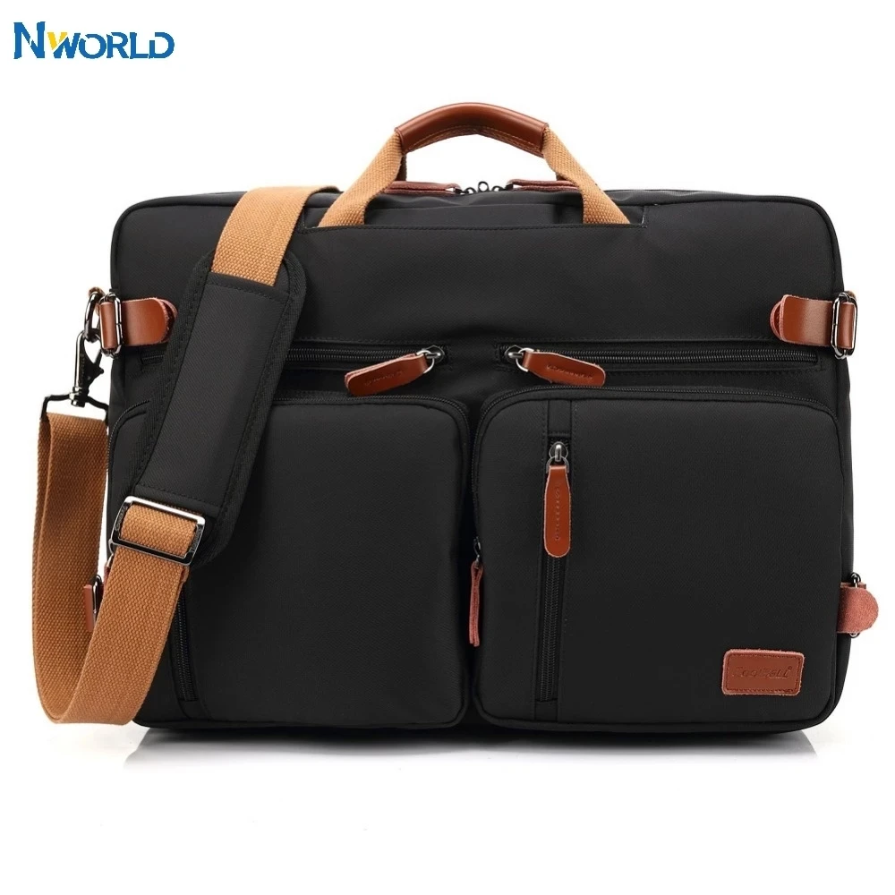 3-in-1 Convertible Laptop Backpack 15.6 17.3 Inch Waterproof Oxford Business Briefcase Shoulder Messenger Notebook Carry Bag view 2